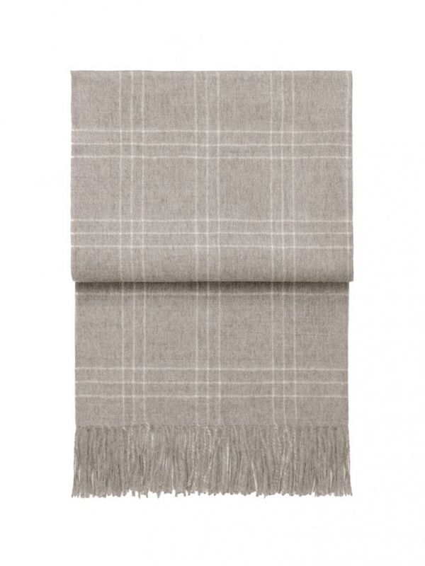 Elvang Superior pledd beige hvit