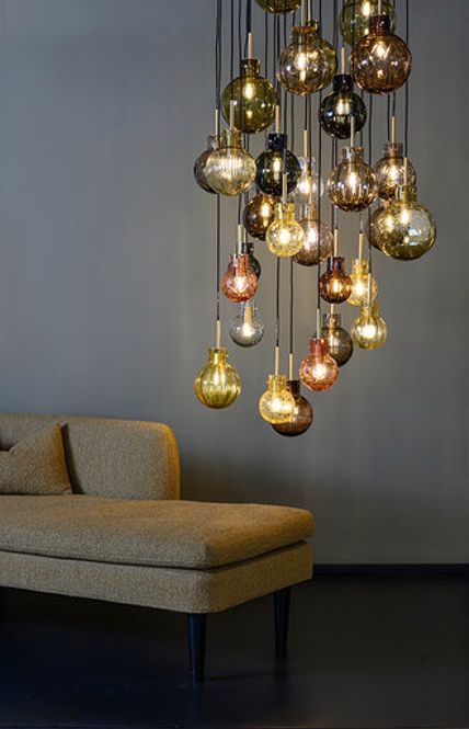 Hovedbilde Lampe Krystallkule Blågrønn soda 120 mm