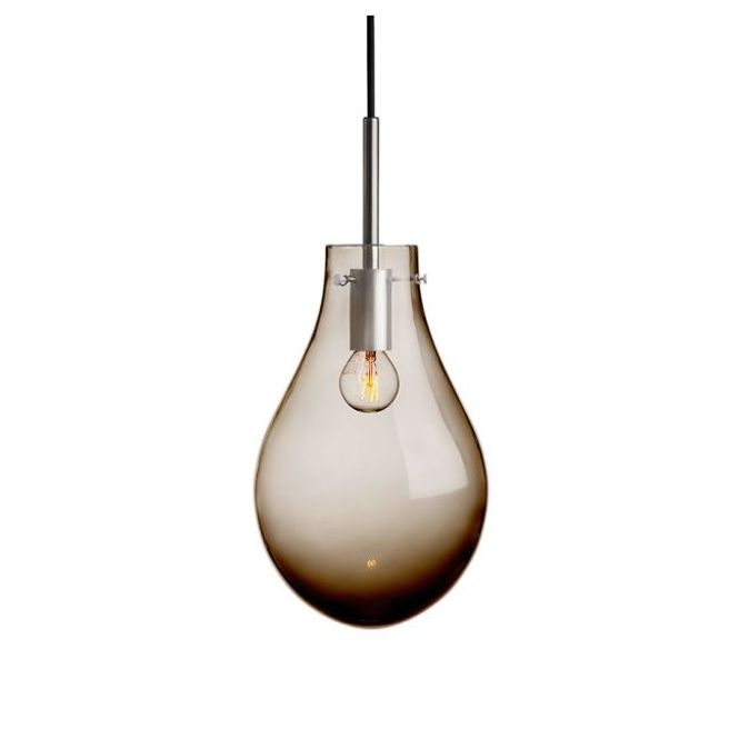 Hovedbilde Lampe Dråpe glatt kakao  large 285mm