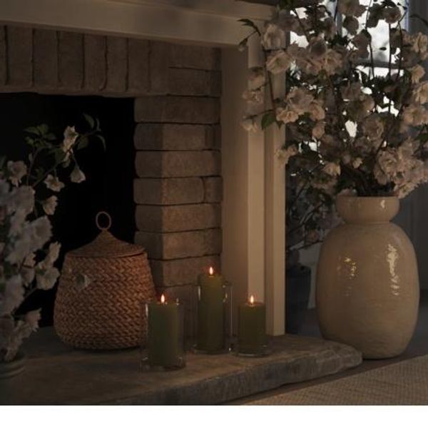 Deluxe led kubbelys olivengr&oslash;nn 7,5 x 10 cm