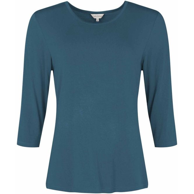 Hovedbilde Bambus t-shirt med 3/4 lang arm petrol