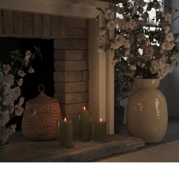 Deluxe led kubbelys olivengr&oslash;nn 7,5 x 12,5 cm