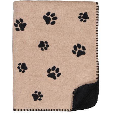 Hovedbilde Potetrykk sort. We love dogs pledd, i deilig ...